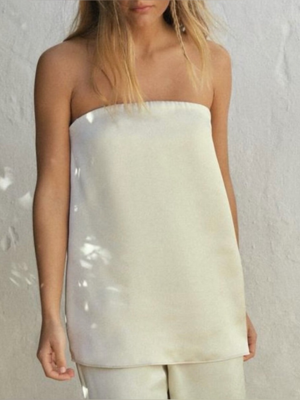 Zara Satin Bandeau Top